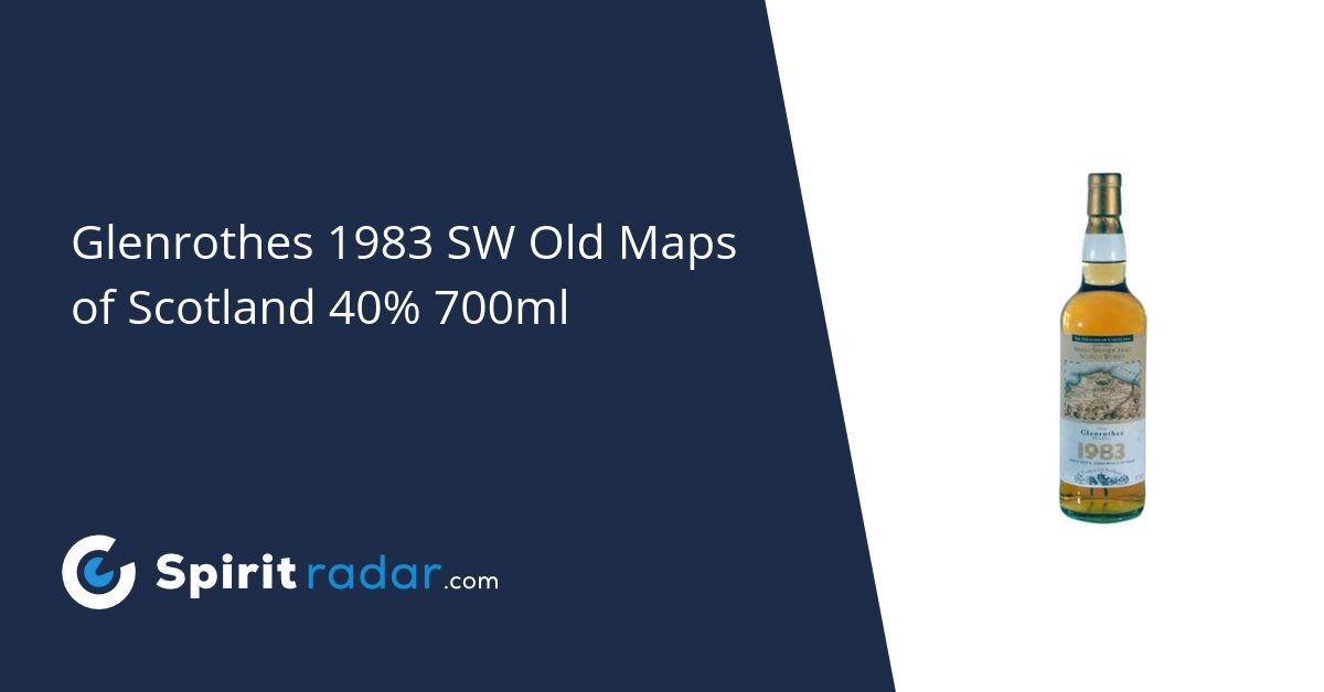 Glenrothes 1983 SW Old Maps of Scotland 40 700ml Spirit Radar