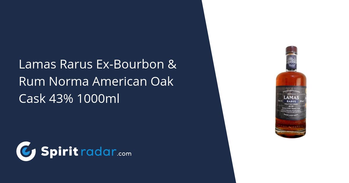 Lamas Rarus Ex-Bourbon & Rum Norma American Oak Cask 43% 1000ml ...