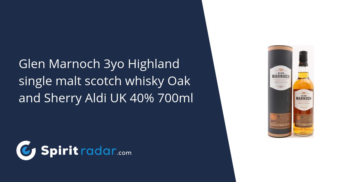 Glen Marnoch 3yo Highland single malt scotch whisky Oak and Sherry Aldi