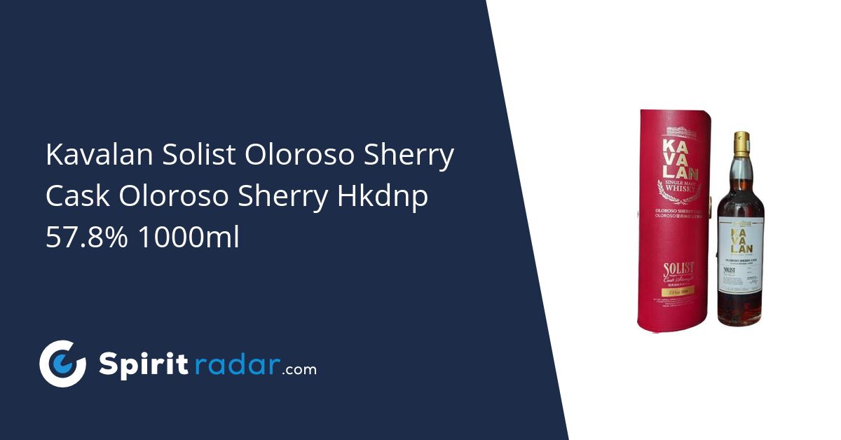 Kavalan Solist Oloroso Sherry Cask Oloroso Sherry Hkdnp 57.8