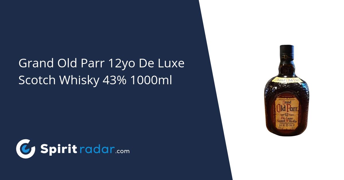 Grand Old Parr 12yo De Luxe Scotch Whisky 43% 1000ml