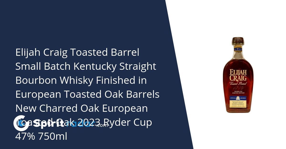 Elijah Craig Toasted Barrel Small Batch Kentucky Straight Bourbon
