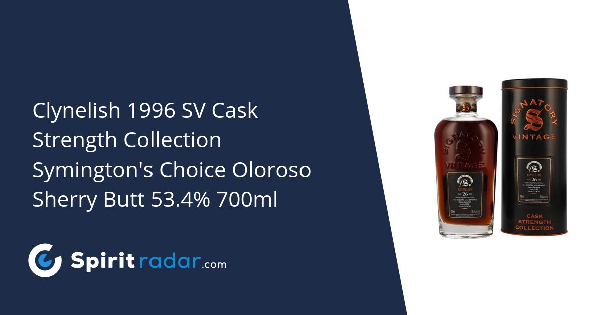 Clynelish 1996 SV Cask Strength Collection Symington's Choice Oloroso ...