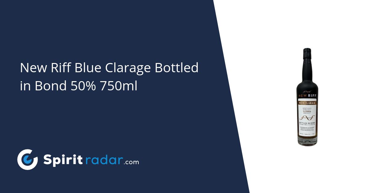 New Riff Blue Clarage Bottled in Bond 50% 750ml - Spirit Radar