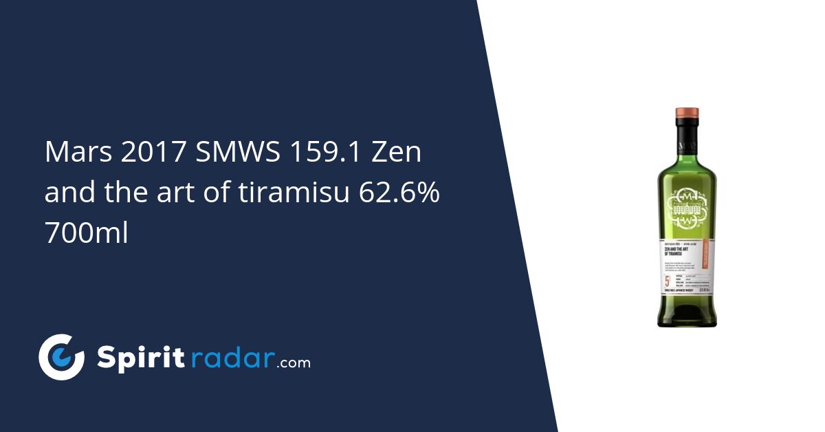 Mars 2017 SMWS 159.1 Zen and the art of tiramisu 62.6% 700ml - Spirit Radar