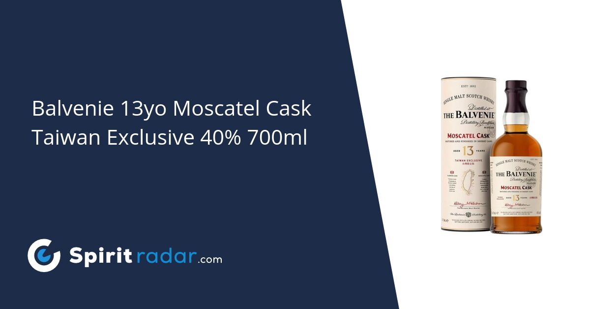 Balvenie 13yo Moscatel Cask Taiwan Exclusive 40% 700ml - Spirit Radar
