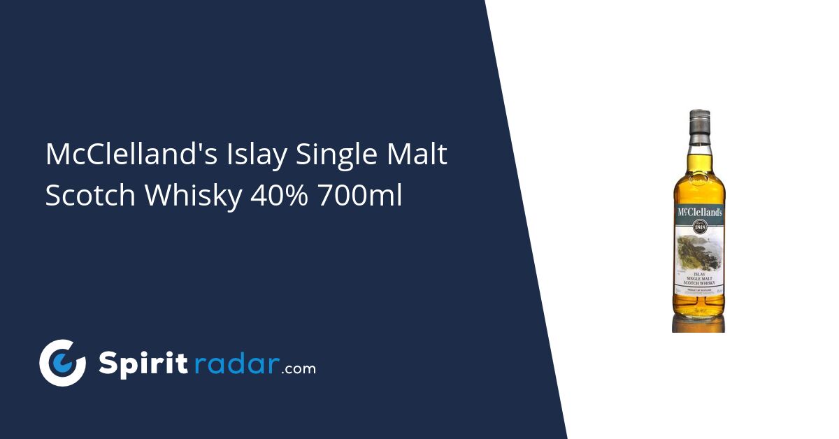 McClelland's Islay Single Malt Scotch Whisky 40 700ml Spirit Radar