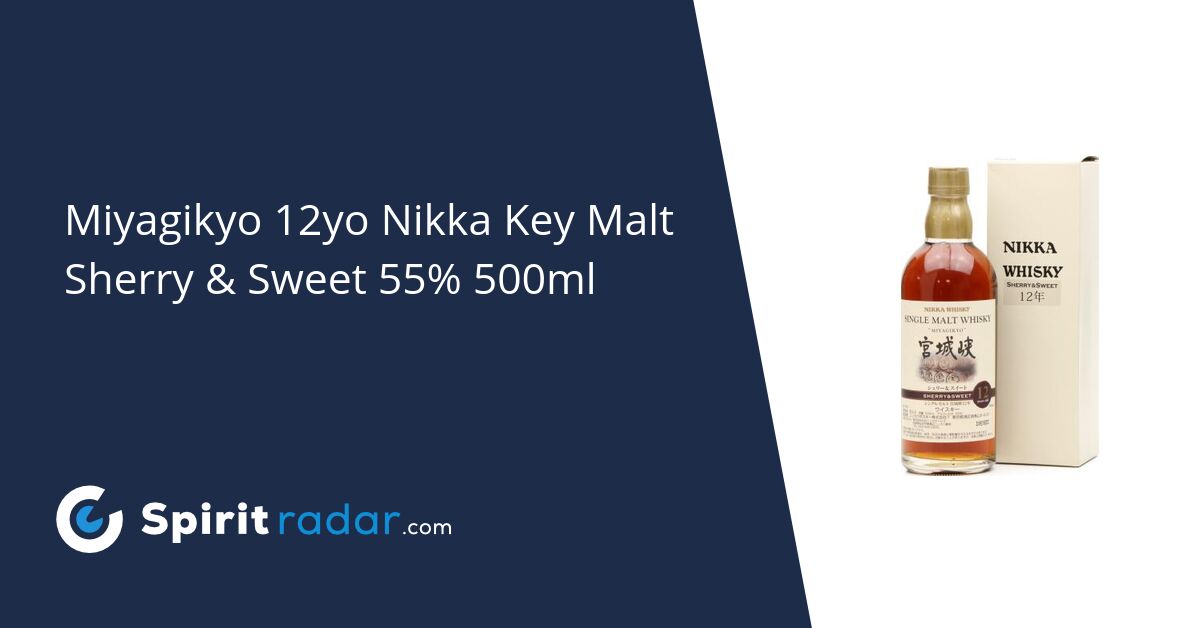 Miyagikyo 12yo Nikka Key Malt Sherry & Sweet 55% 500ml