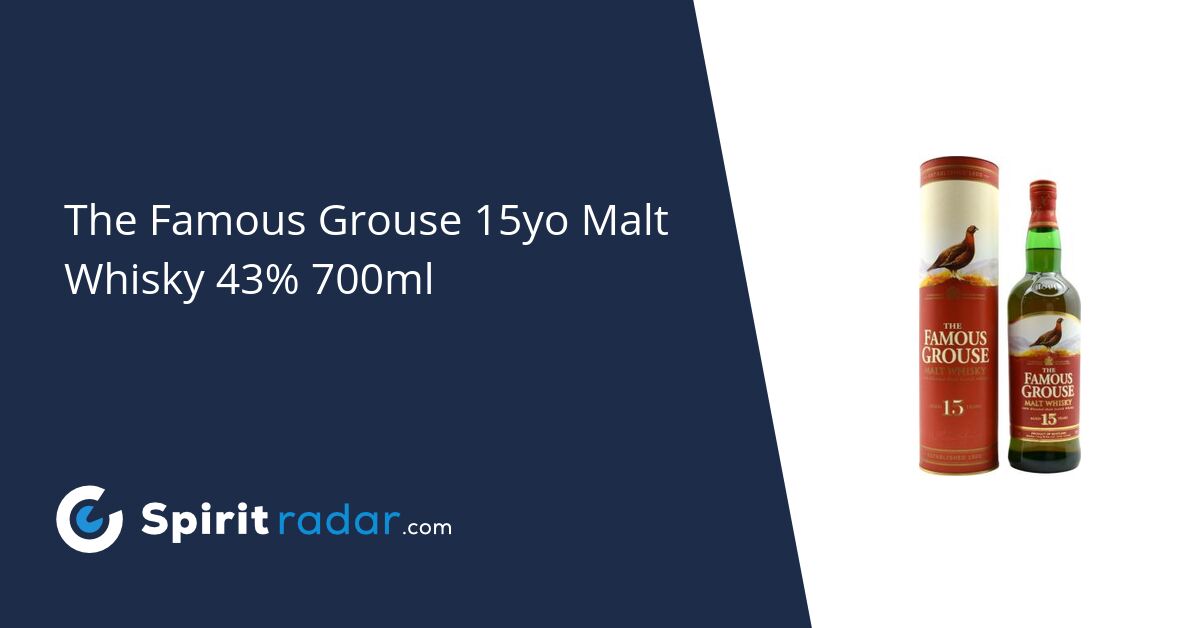 The Famous Grouse 15yo Malt Whisky 43% 700ml - Spirit Radar