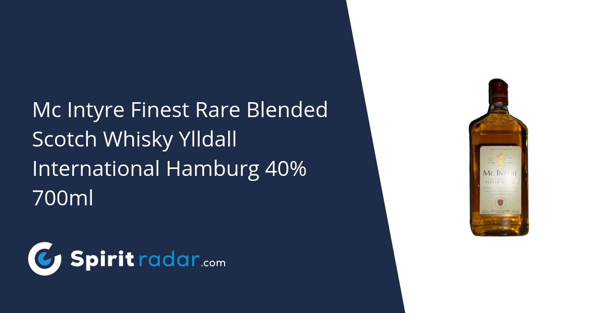 Mc Intyre Finest Rare Blended Scotch Whisky Ylldall International