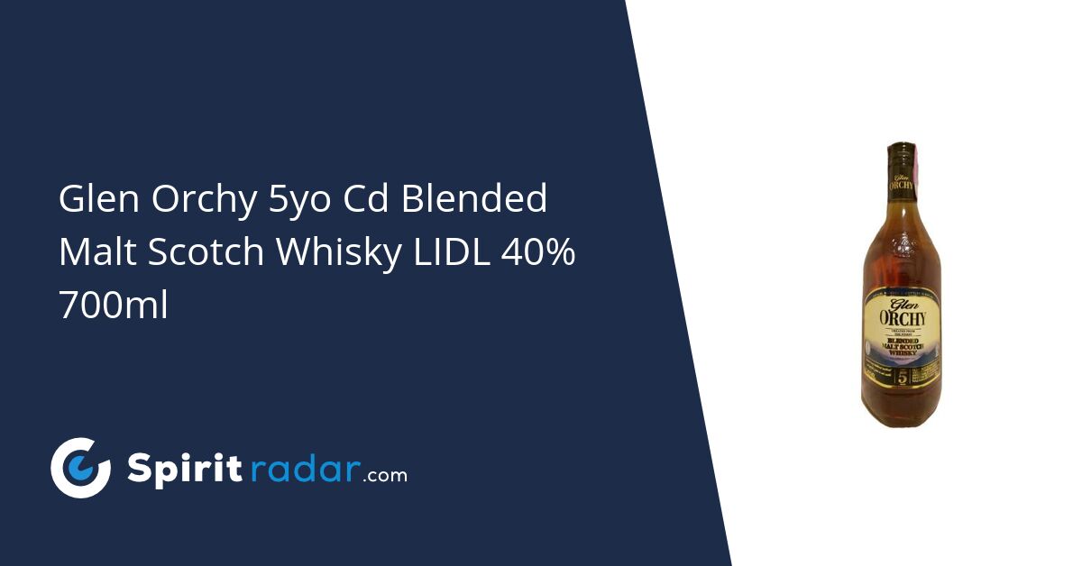LIDL Spirit - 5yo Scotch 700ml Glen Blended Whisky 40% Malt Cd Radar Orchy