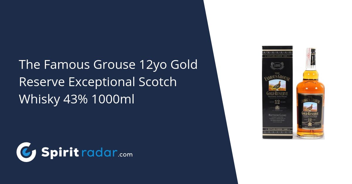 The Famous Grouse 12yo Gold Reserve Exceptional Scotch Whisky 43