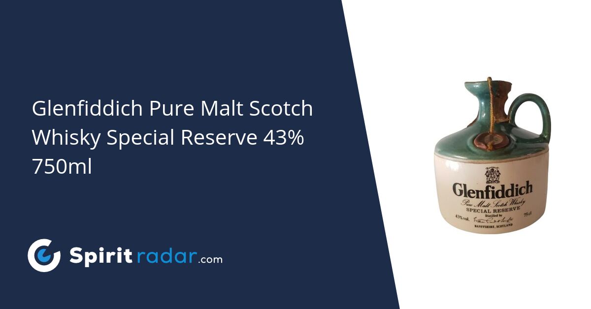 Glenfiddich Pure Malt Scotch Whisky Special Reserve Bottled by 