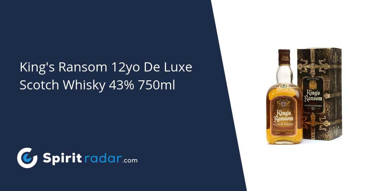 King's Ransom 12yo De Luxe Scotch Whisky 43% 750ml - Spirit Radar