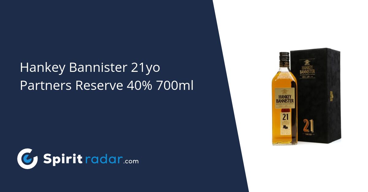 Hankey Bannister 21yo Partners Reserve 40% 700ml - Spirit Radar
