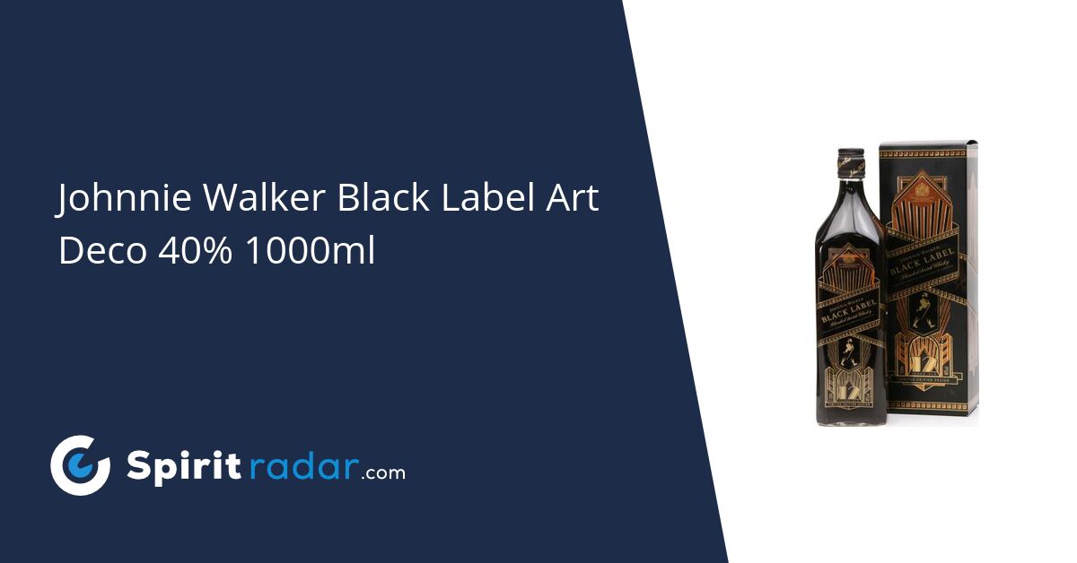 Johnnie Walker Black Label Art Deco 40% 1000ml - Spirit Radar