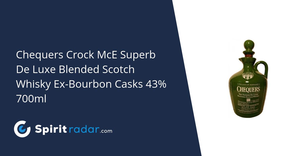 Chequers Crock McE Superb De Luxe Blended Scotch Whisky Ex-Bourbon