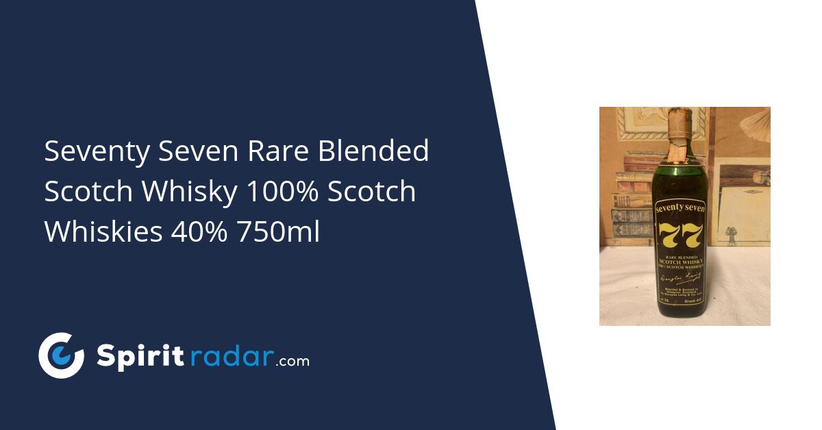 Seventy Seven Rare Blended Scotch Whisky 100% Scotch Whiskies 40 