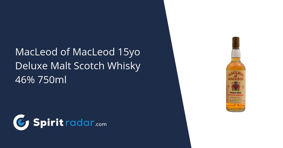 MacLeod of MacLeod 15yo Deluxe Malt Scotch Whisky 46 750ml Spirit Radar