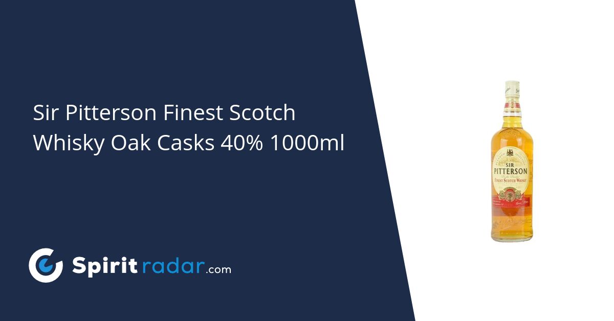 Sir Pitterson Finest Scotch Whisky Oak Casks 40 1000ml Spirit Radar