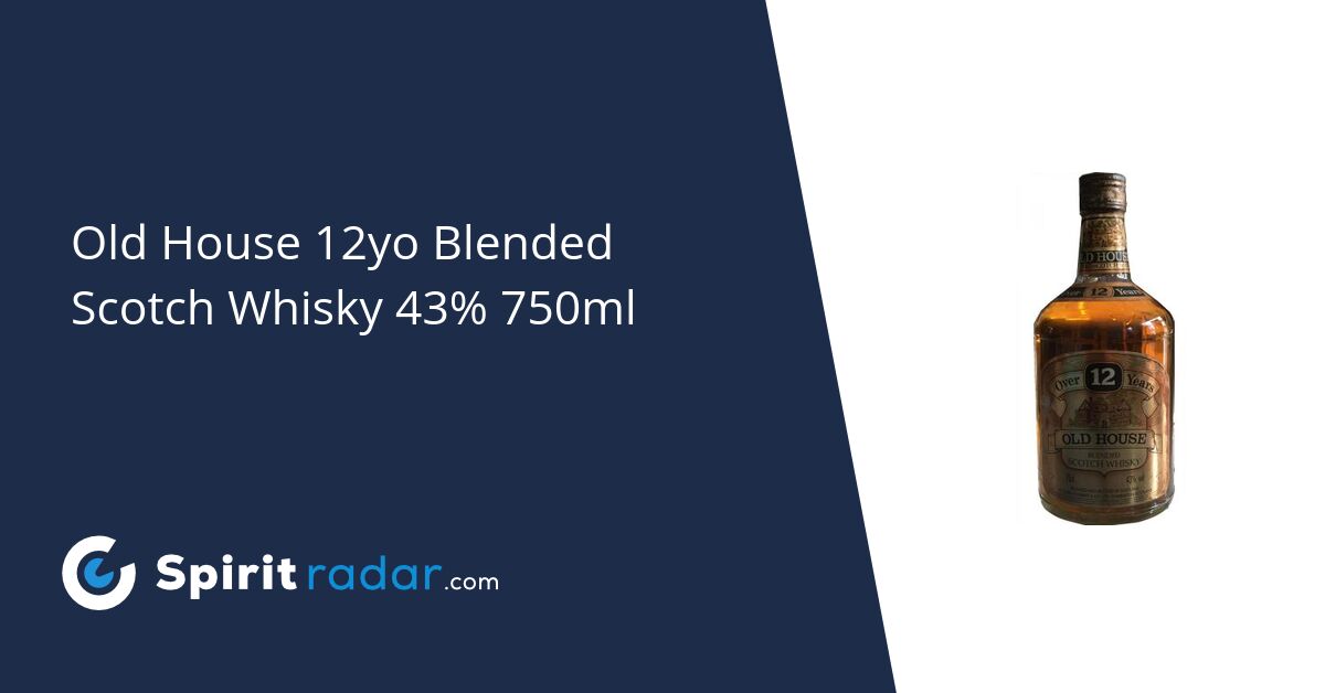 Old House 12yo Blended Scotch Whisky 43% 750ml - Spirit Radar