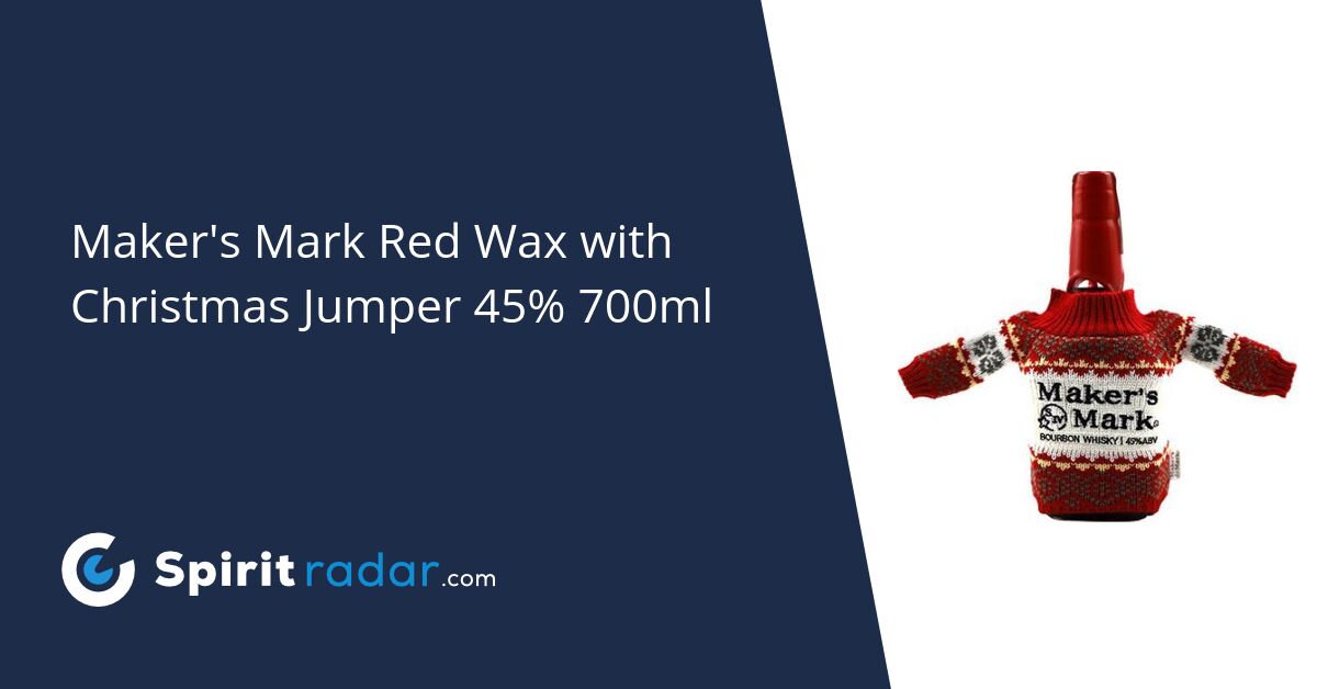 Maker's Mark Red Wax with Christmas Jumper 45% 700ml - Spirit Radar