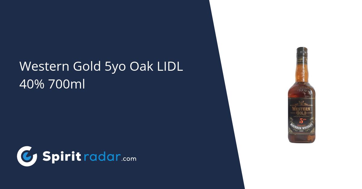 700ml Gold Spirit Oak - 40% LIDL Western Radar 5yo