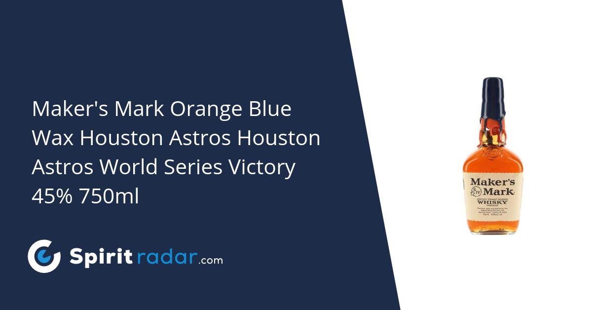 Maker's Mark Orange Blue Wax Houston Astros Houston Astros World Series