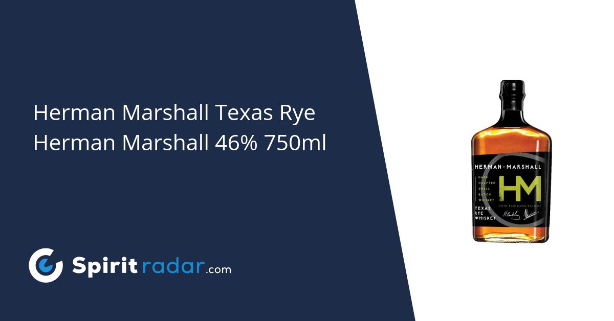 Herman Marshall Texas Rye Herman Marshall White Oak 46% 750ml - Spirit ...