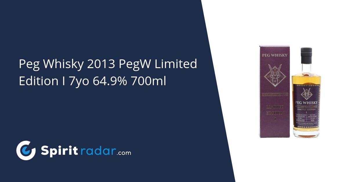 Peg Whisky 2013 PegW Limited Edition I 7yo ExBourbon Hogshead PWG001 64.9 700ml Spirit Radar