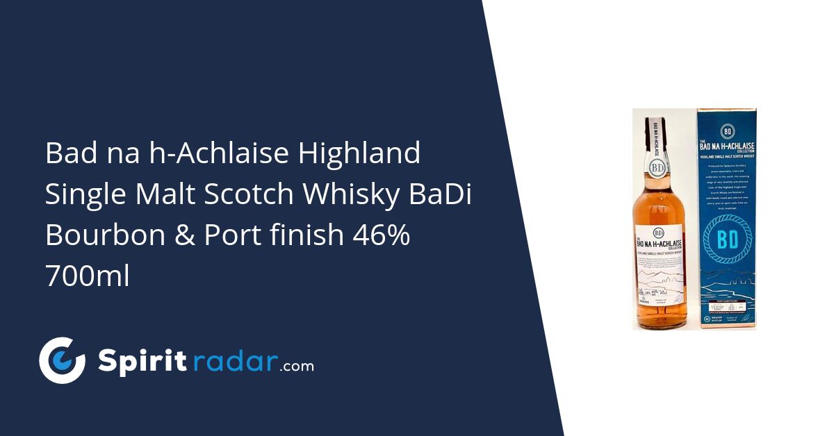 Bad na hAchlaise Highland Single Malt Scotch Whisky BaDi Bourbon