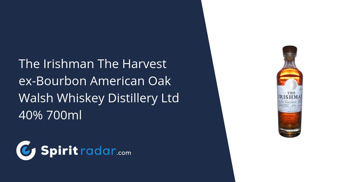The Irishman The Harvest exBourbon American Oak Walsh Whiskey