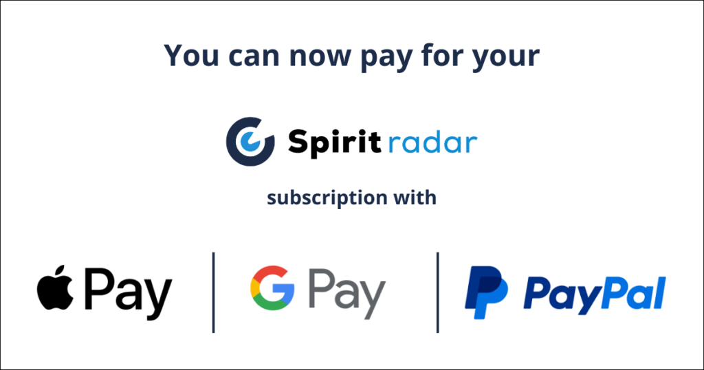 Spiritradar Payment Methods